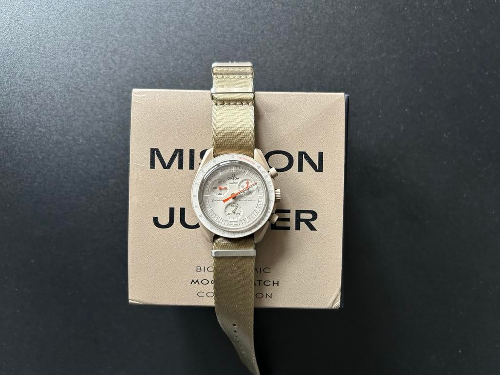 Swatch x Omega Mission to Jupiter (origineel bandje erbij), Sieraden, Tassen en Uiterlijk, Ophalen of Verzenden, Zo goed als nieuw