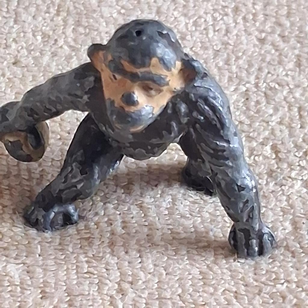 Vintage metalen aapje, Antiek en Kunst, Ophalen of Verzenden