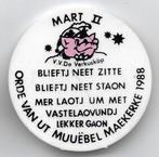 Button VV DE VÊRKUSKÖP Carnavalsclub in Weert1998, Verzamelen, Speldjes, Pins en Buttons, Ophalen of Verzenden, Gebruikt, Overige onderwerpen