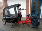 Elektrische bakfiets met huif, Gebruikt, 3 kinderen, Huif, Ophalen