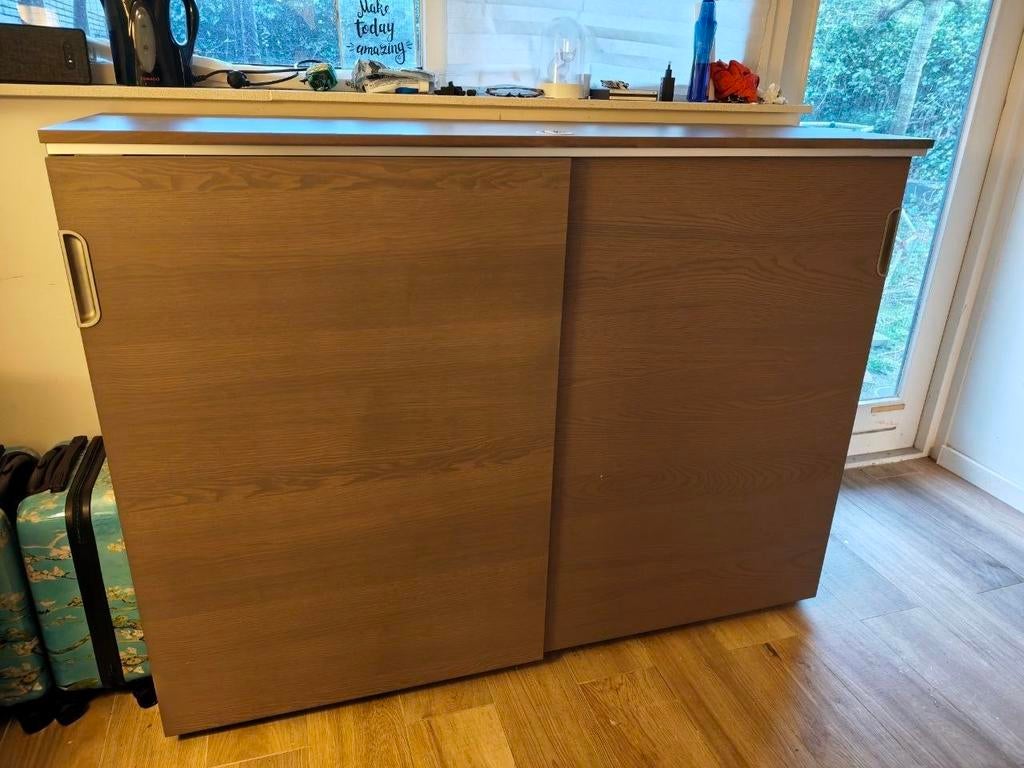 IKEA Galant kast met schuifdeuren, 160x80 grijsbruin, Ophalen, Zo goed als nieuw