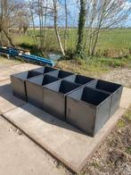 Corten stalen plantenbakken met bodem 60x60x60cm, Ophalen, Vierkant, Nieuw, Balkon