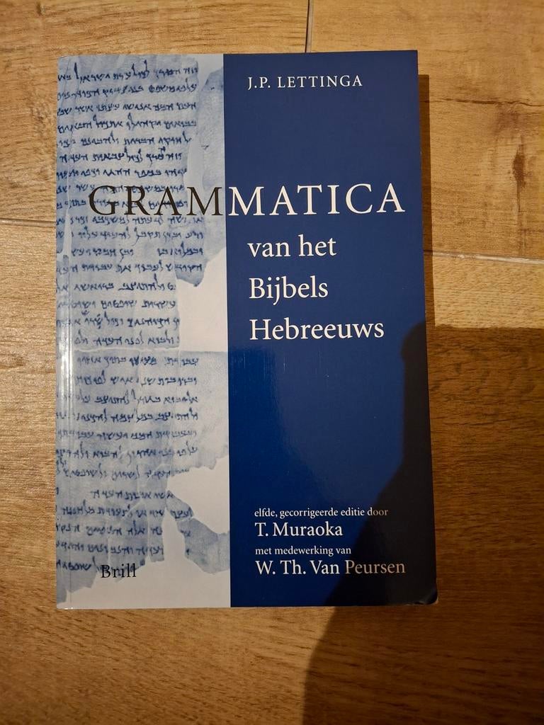 Grammatica van het Bijbels Hebreeuws en Hulpboek bij de Gram, Ophalen of Verzenden, Zo goed als nieuw, J.P. Lettinga