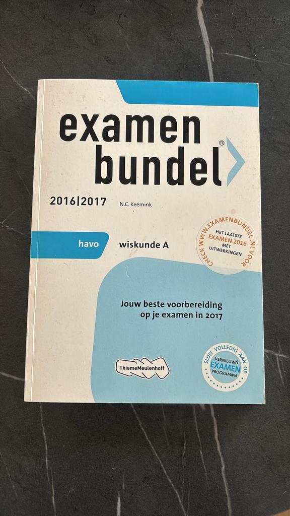 Examenbundel Havo Wiskunde A, Ophalen of Verzenden, Zo goed als nieuw, HAVO, Wiskunde A