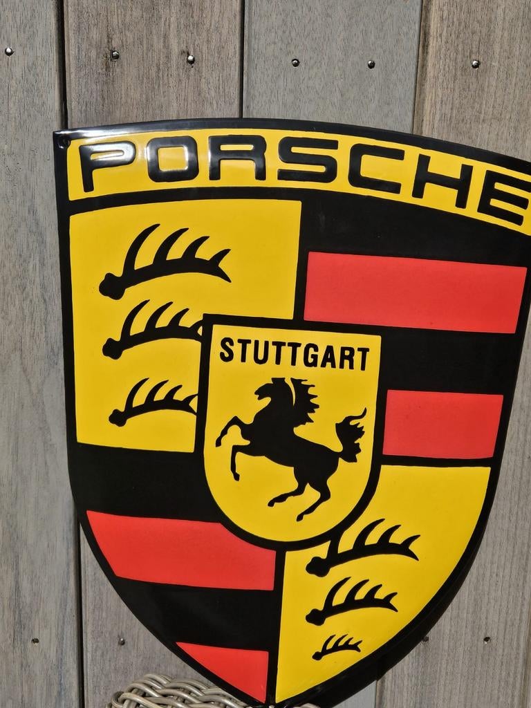 Emaille bord porsche, Verzamelen, Merken en Reclamevoorwerpen, Ophalen of Verzenden, Reclamebord
