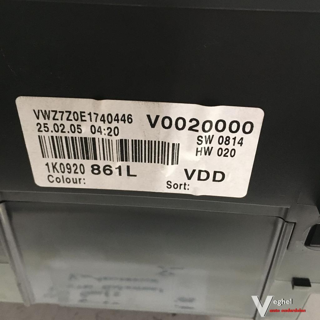 Vw Golf 5 2.0 tdi automaat  2005  Km Tellerklok    1K0920861, Gebruikt, -, -, Ophalen of Verzenden