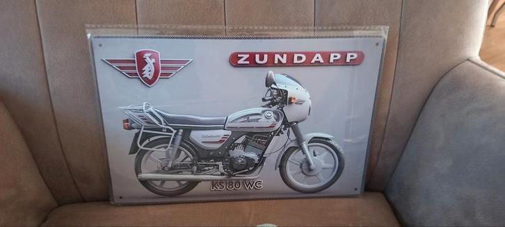 Nieuw Zundapp KS 80 WC Blikken Bord 20x30 cm, Verzamelen, Merken en Reclamevoorwerpen, Nieuw, Reclamebord, Ophalen of Verzenden