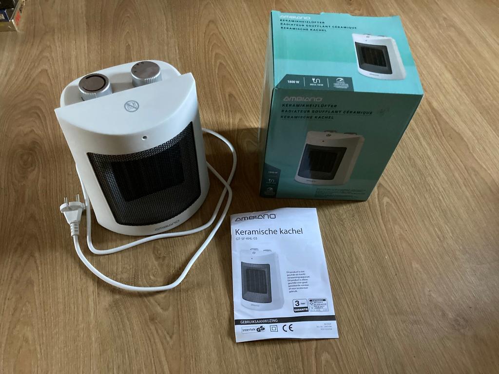 Ambiano Keramische Straalkachel, Overige soorten, Elektrisch, Ophalen of Verzenden, Zo goed als nieuw