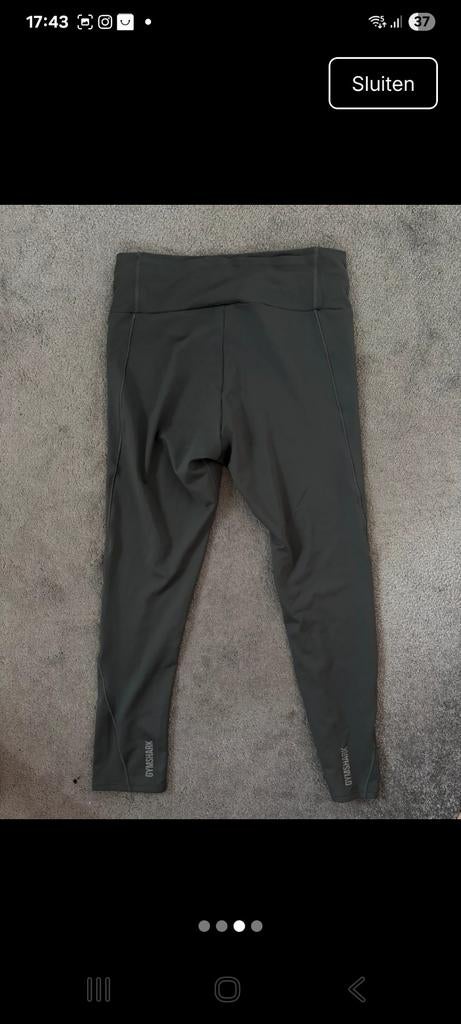 Gymshark broek grijs - zgan, maat M, Maat 38/40 (M), Ophalen of Verzenden, Zo goed als nieuw, Grijs