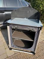 Opvouwbare campingkeuken met windscherm en opbergruimte, Caravans en Kamperen, Kampeeraccessoires, Ophalen of Verzenden, Zo goed als nieuw