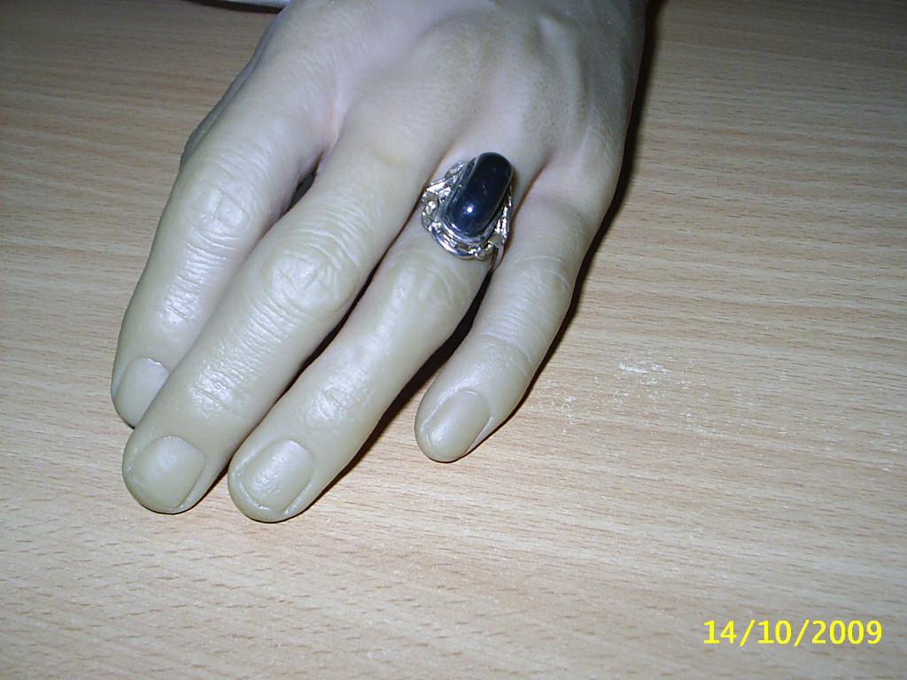 Zilvere ring met Onix steen maat 18., 18 tot 19, Zwart, Nieuw, Ophalen of Verzenden