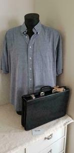 D124: MARCO SILVER zwarte lederen college koffer/ schooltas/, Sieraden, Tassen en Uiterlijk, Tassen | Schooltassen, 30 tot 40 cm