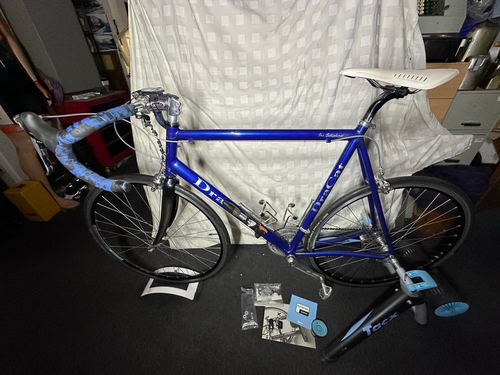 DraCat Racefiets met Tacx Trainer - 62cm, Fietsen en Brommers, Fietsen | Racefietsen, 28 inch, Gebruikt, Heren, Aluminium
