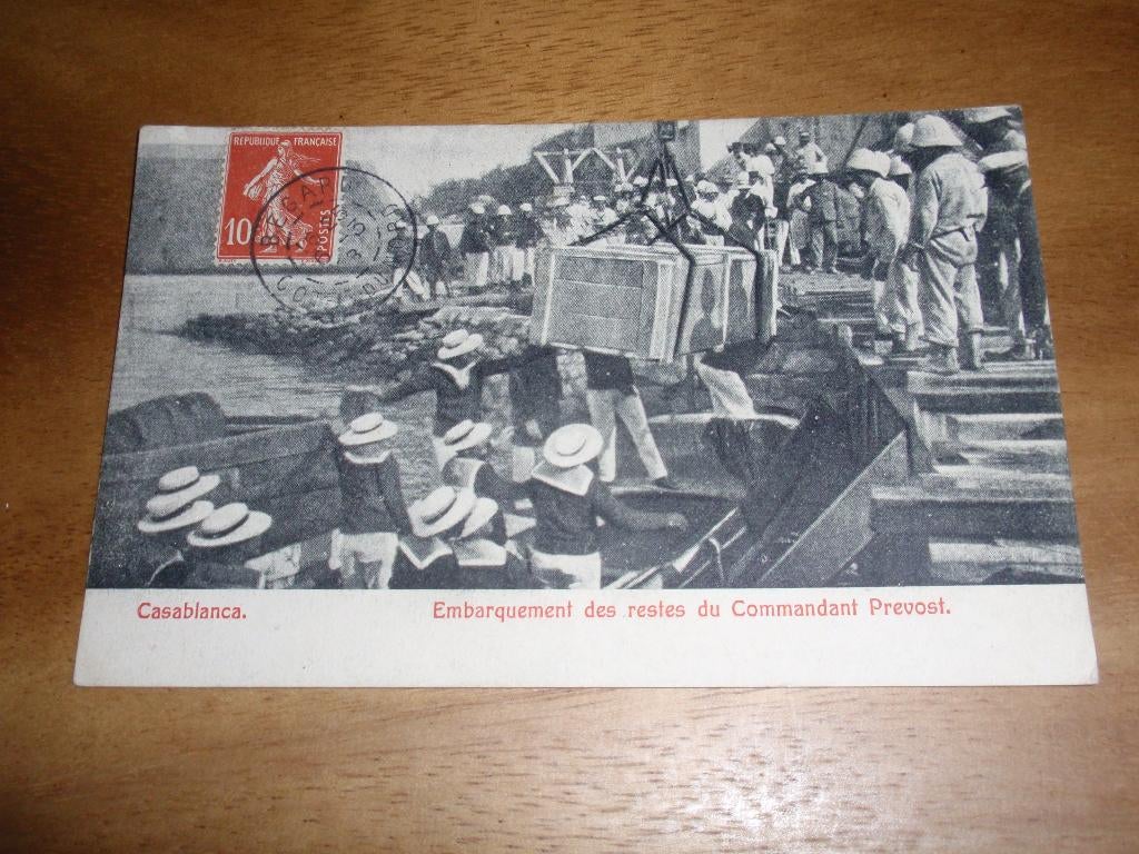 Het Lichaam van Commandant Provost Marokko naar Frankrijk, Verzamelen, Ansichtkaarten | Buitenland, Verzenden, Voor 1920, Gelopen