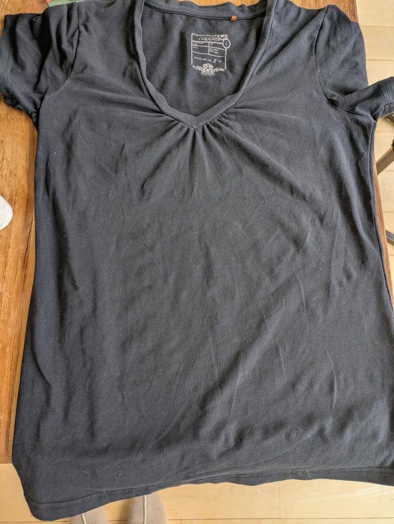 GRATIS Noppies zwart t-shirt maat L, Kleding | Dames, Positiekleding, Ophalen, Zo goed als nieuw, Zwart, Shirt of Top