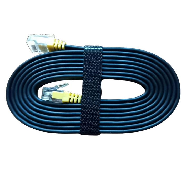 Platte UTP-Kabel - Cat 5 - 1,50 meter - Zwart - UTP - Kabel, Computers en Software, Pc- en Netwerkkabels, Nieuw, Ophalen of Verzenden