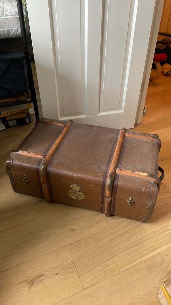 Grote oude hutkoffer (echt oud), Huis en Inrichting, Woonaccessoires | Kisten, Ophalen, Gebruikt, 50 tot 100 cm, 75 tot 100 cm