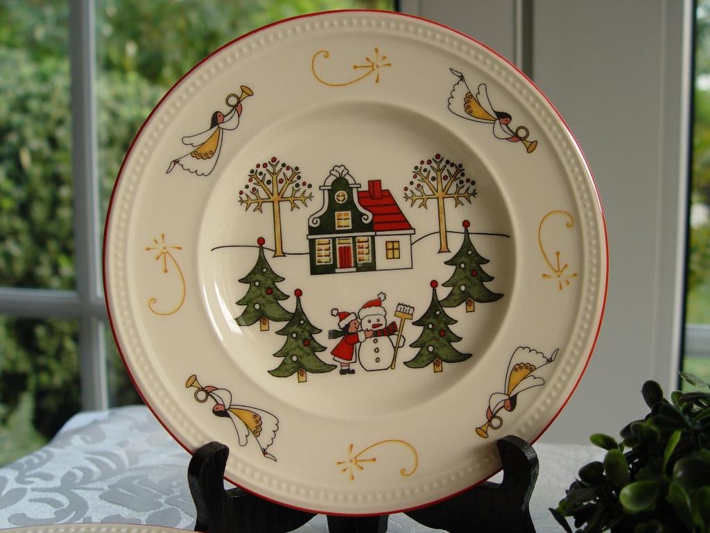Windsor christmas gebaksbordjes kerst, Ophalen of Verzenden, Zo goed als nieuw, Bord(en), Wedgwood