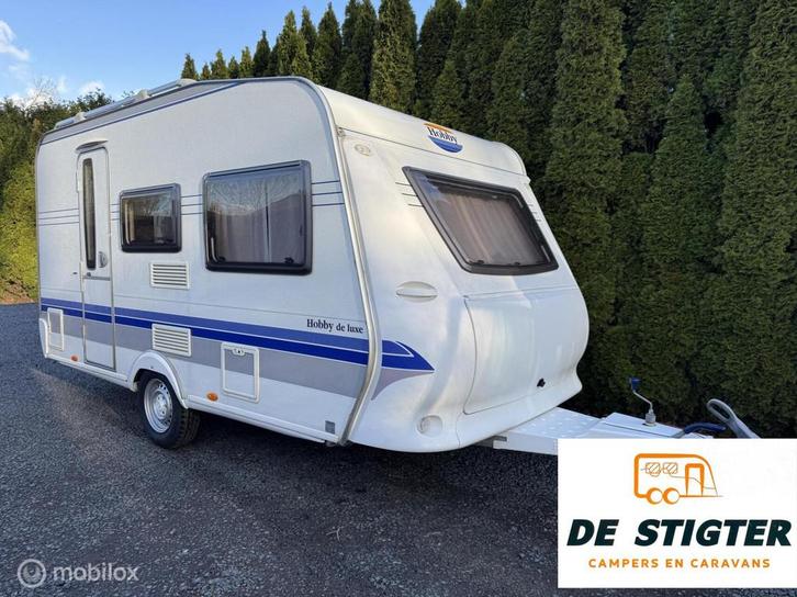 Hobby 400 SF de Luxe Vastbed Treinzit LICHTGEWICHT voortent, Caravans en Kamperen, Caravans, Bedrijf, tot en met 4, 750 - 1000 kg