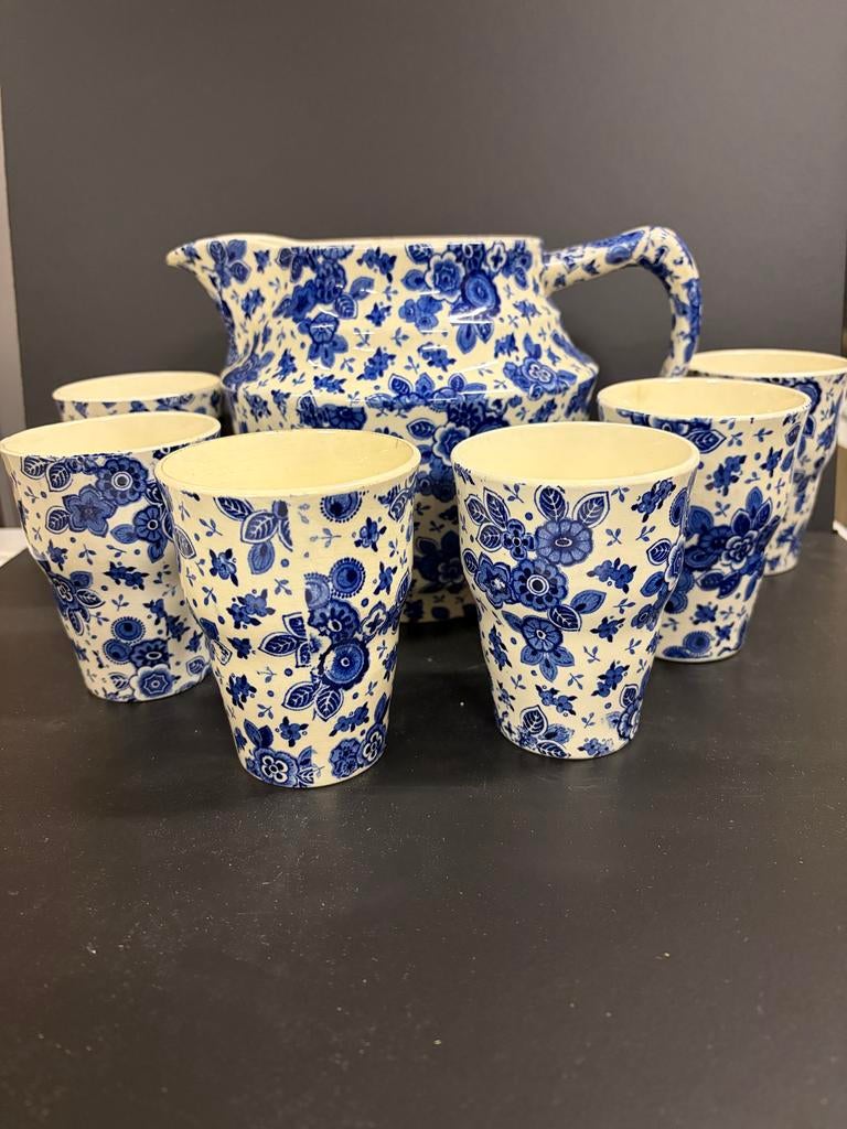 Antieke melkstel Beatrix van Societe Ceramique Maastricht, Antiek en Kunst, Ophalen of Verzenden