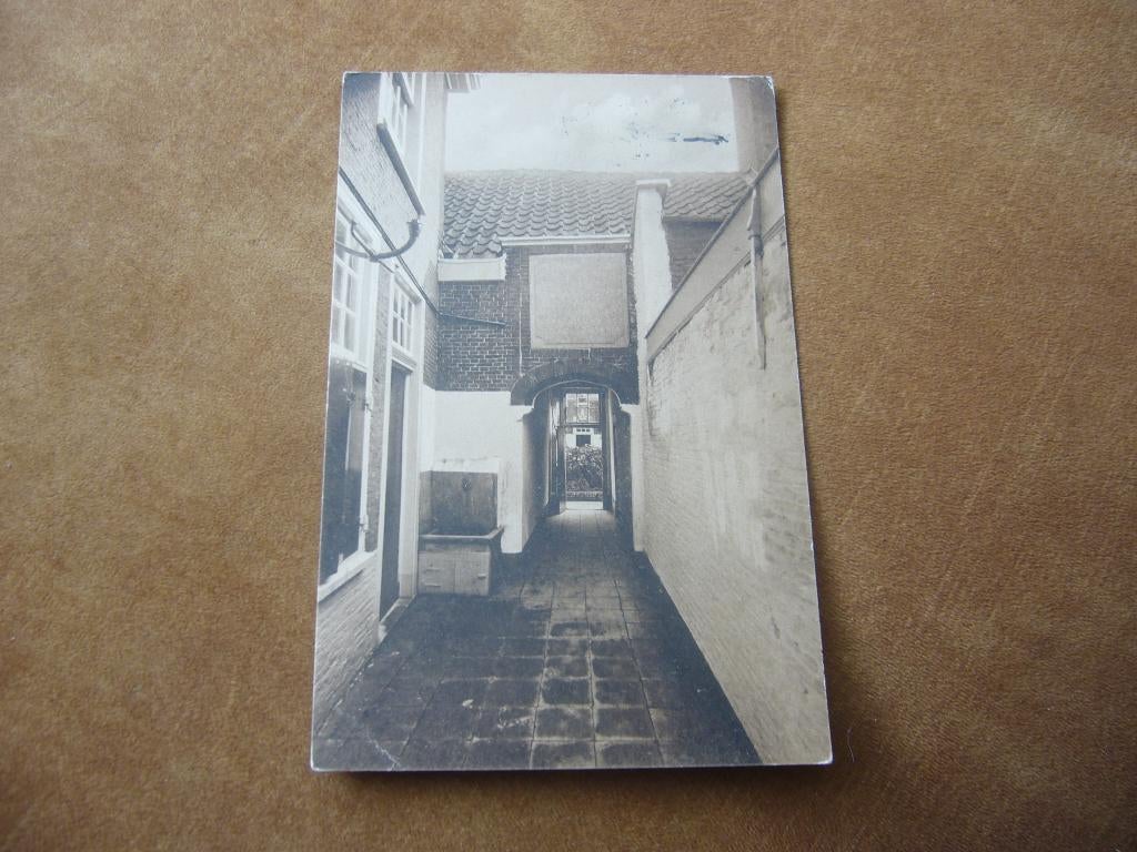 LEIDEN  =  SAMUEL DE ZEE HOFJE   1914, Verzamelen, Ansichtkaarten | Nederland, Ophalen of Verzenden, Voor 1920, Gelopen, Zuid-Holland