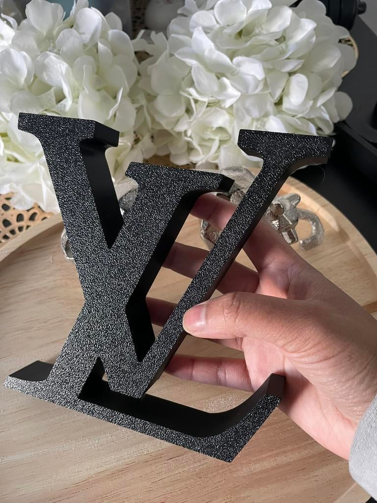 Prachige decoratie LV Logo, Eigen ontwerp, Verzenden, Zwart, Modern