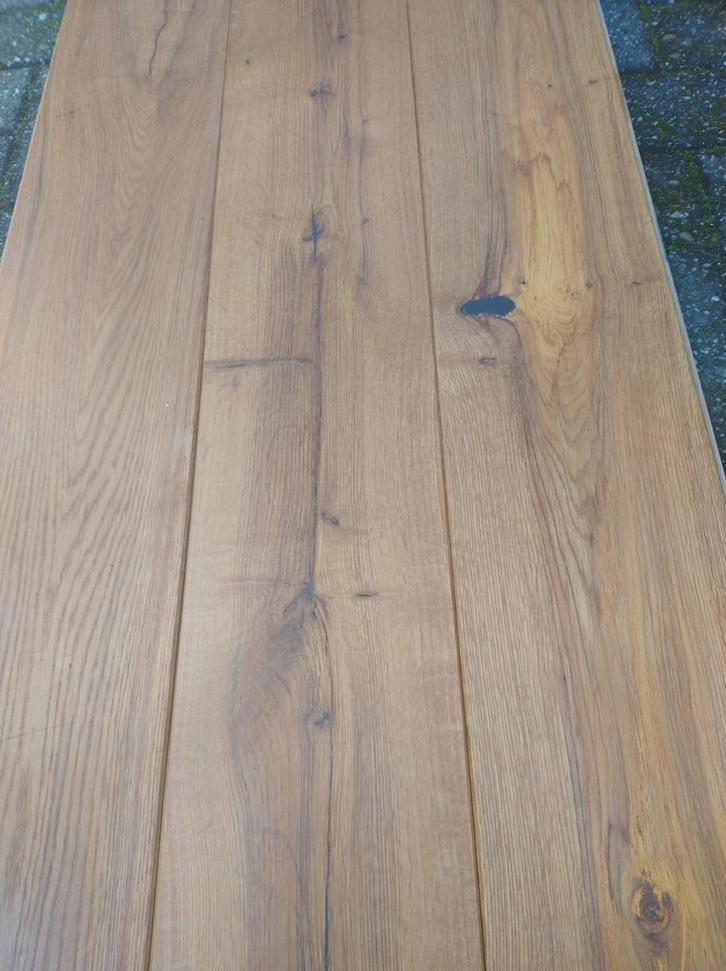 30 m2 rustieke eiken vloer planken niet gelijmd gelegen, Doe-het-zelf en Verbouw, Vloerdelen en Plavuizen, Gebruikt, Vloerdelen of -planken