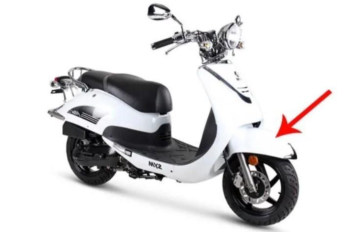 Voorspatbord Sym Cello Allo wit origineel 61100-z4a-000-wd, Motoren, Tuning en Styling, Ophalen of Verzenden