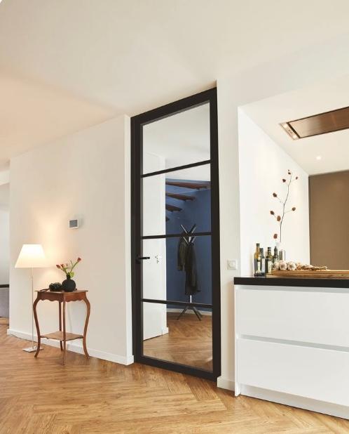 Industriële staal look houten kamerhoge binnendeur stomp