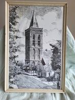 ingelijste Prent van de Ned hervormde kerk in Ede, Gebruikt, Ophalen of Verzenden, 1940 tot 1960, Gebouw