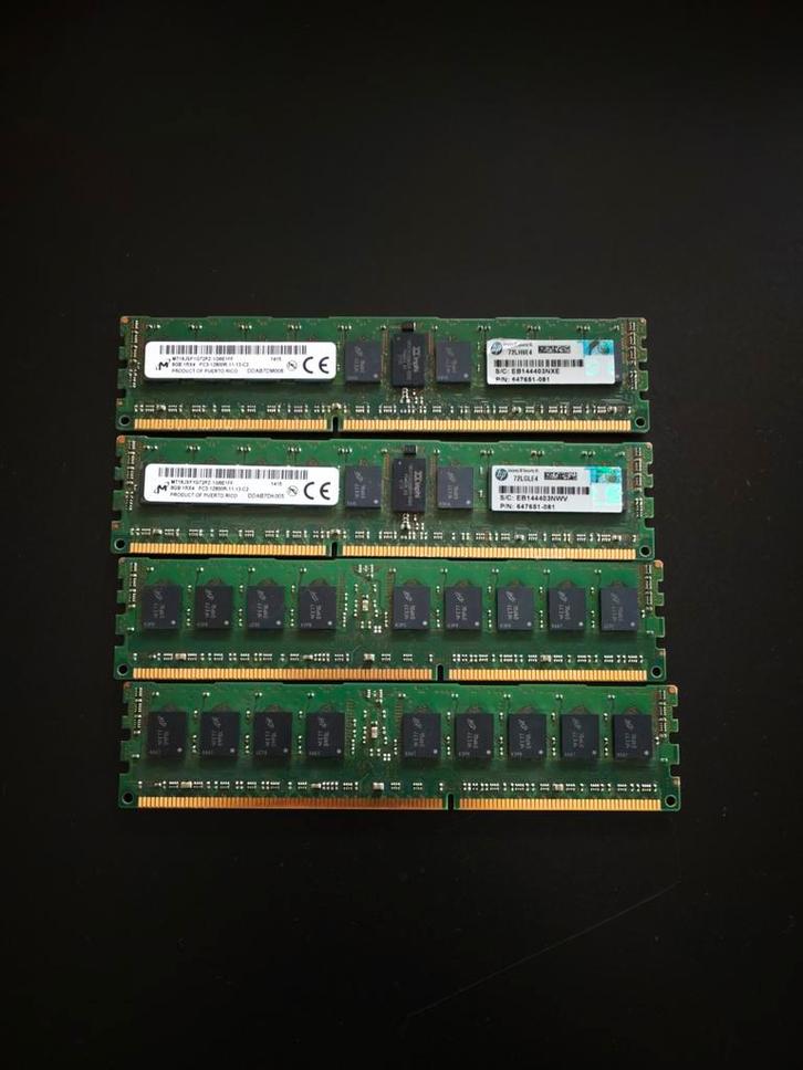 32gb ddr3 ram ecc registered, Computers en Software, RAM geheugen, Zo goed als nieuw, 32 GB, DDR3, Ophalen of Verzenden