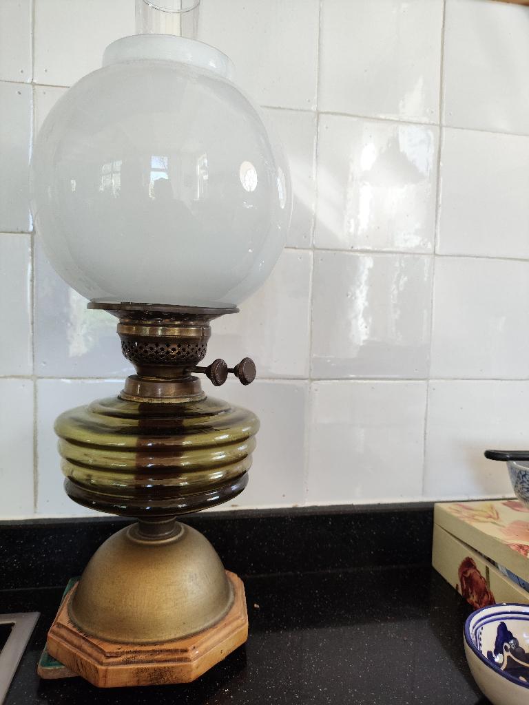 antieke olielamp, Ophalen