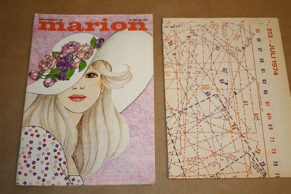 Marion - Juli 1974 - Vintage magazine met kledingpatronen, Ophalen of Verzenden, Gelezen, Mode algemeen