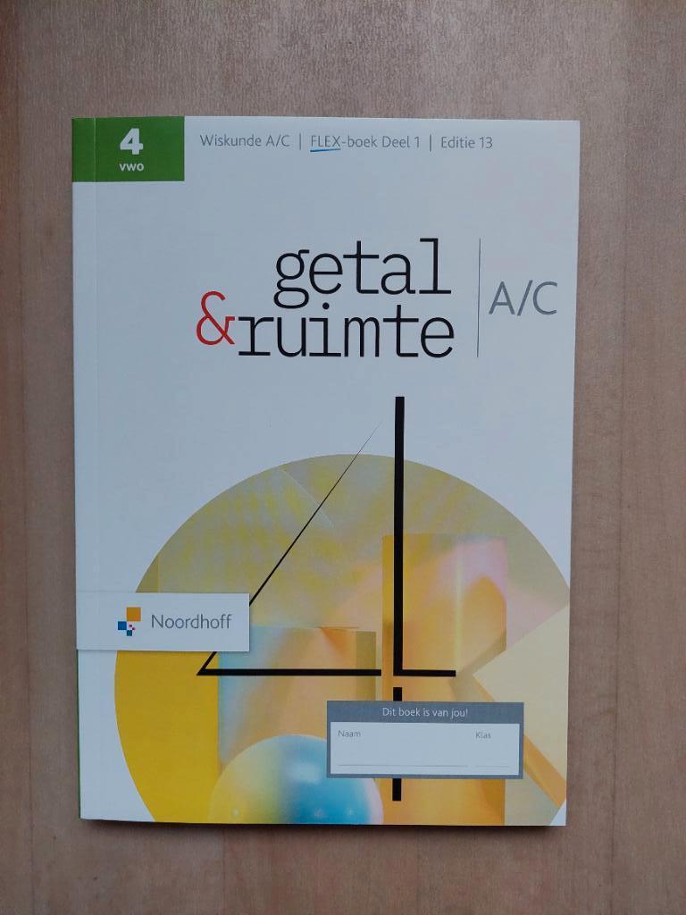Getal & Ruimte klas 4 vwo wiskunde A/C - deel 1, VWO, Wiskunde A, Nieuw, Ophalen of Verzenden