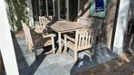 Teak houten tuinset Bois le Duc - 4 stoelen, tafel, Tuin en Terras, Tuinsets en Loungesets, Ophalen, 4 zitplaatsen, Gebruikt, Teakhout