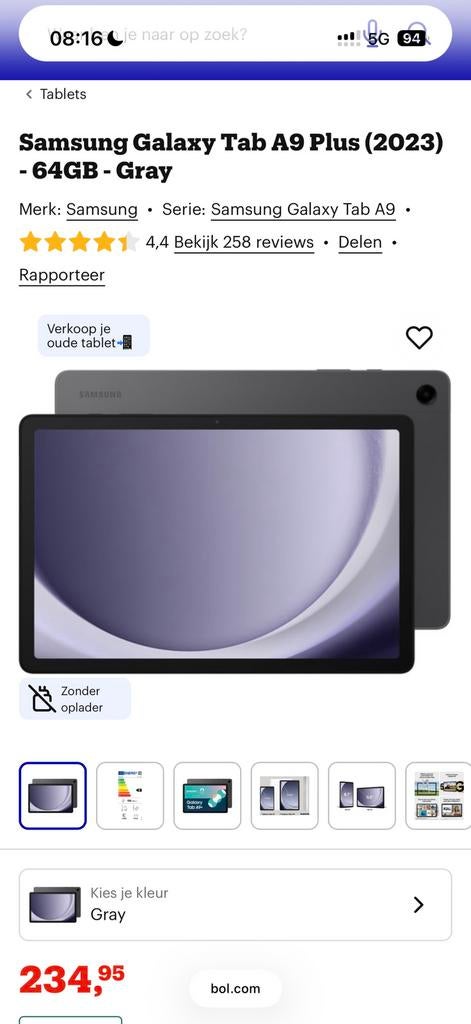 Nieuwe samsung tablet Samsung a9 plus 64gb, Ophalen of Verzenden, Zo goed als nieuw, 10 inch, 64 GB