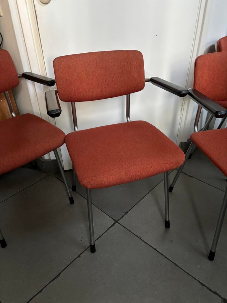 5 stuks vintage Gispen stoel model 1235 buisframestoel, Huis en Inrichting, Stoelen, Ophalen, Overige kleuren, ., .
