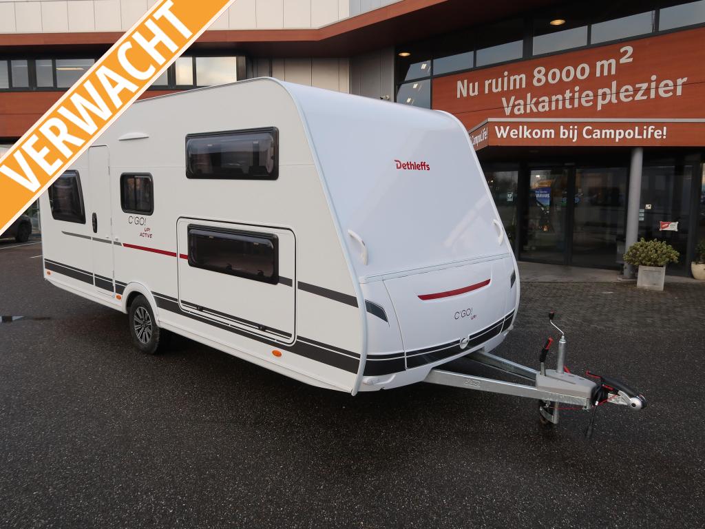 Dethleffs C'Go UP 525 KR CARAVAN MET EXTRA HEFBED, Schokbreker, Treinzit, Meer dan 6, Dwarsbed