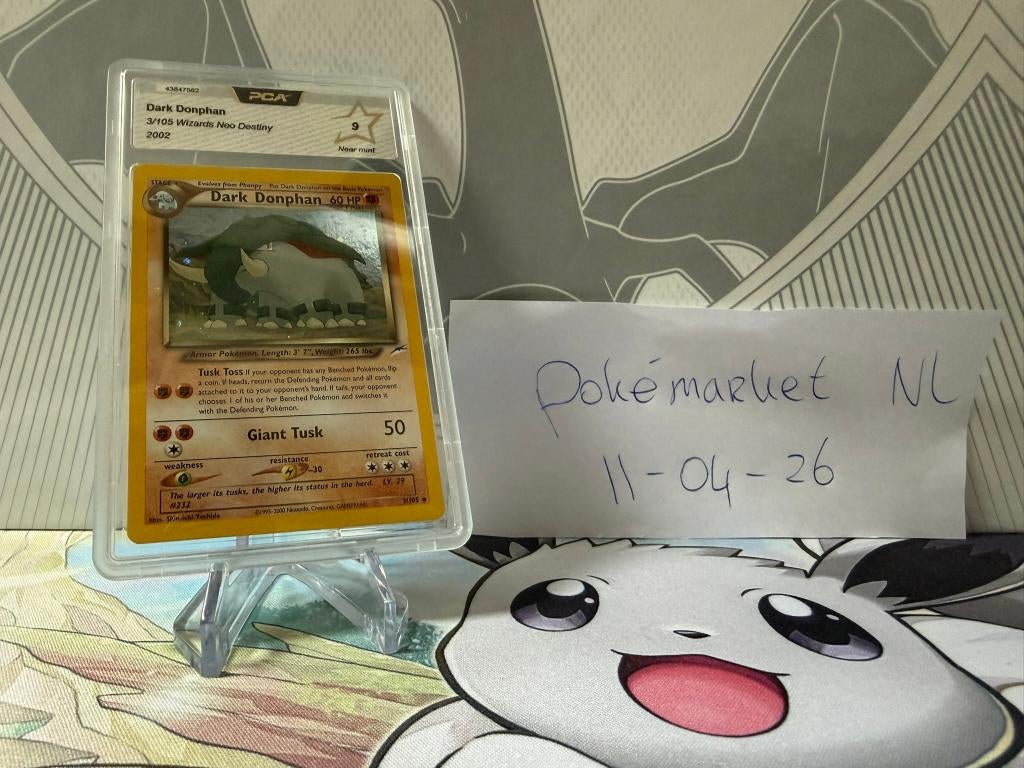 Pokemon TCG Dark Donphan 3/105 Neo Destiny GRADED 9 NM, Ophalen of Verzenden, Nieuw, Losse kaart, Foil