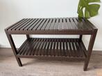 IKEA Molger bankje - Donkerbruin houten badkamerrek, Ophalen, Gebruikt, Bruin, Hout