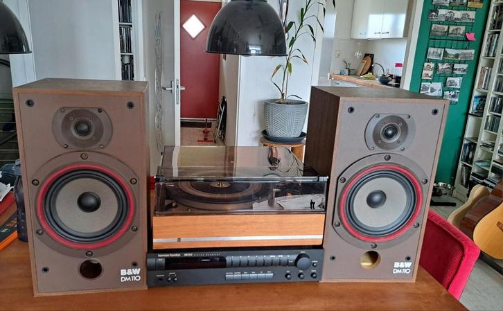 Vintage Hifi Set: Dual 1219, Harman Kardon HK3550, B&W DM110, Audio, Tv en Foto, Stereo-sets, Gebruikt, Speakers, Overige merken