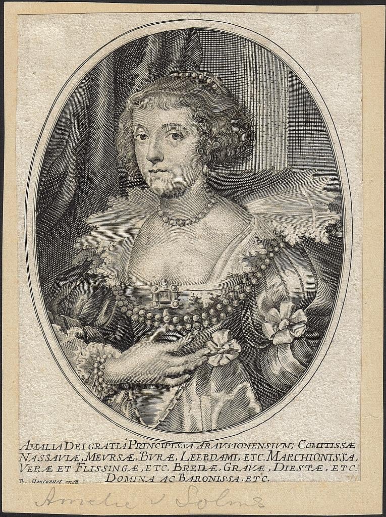 Balthasar Montcornert gravure "Amalia van Solms", Ophalen