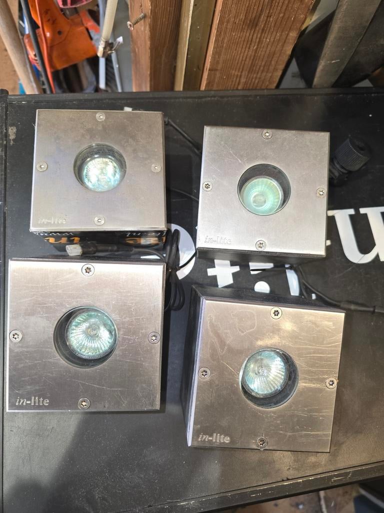 Te Koop IN-LITE 12V TUINVERLICHTING FLH-1, Halogeen, Gebruikt, Metaal of Aluminium, Vloerspot of Grondspot