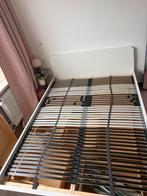 Malm bed 140x200, Wit, Tweepersoons, Zo goed als nieuw, Hout