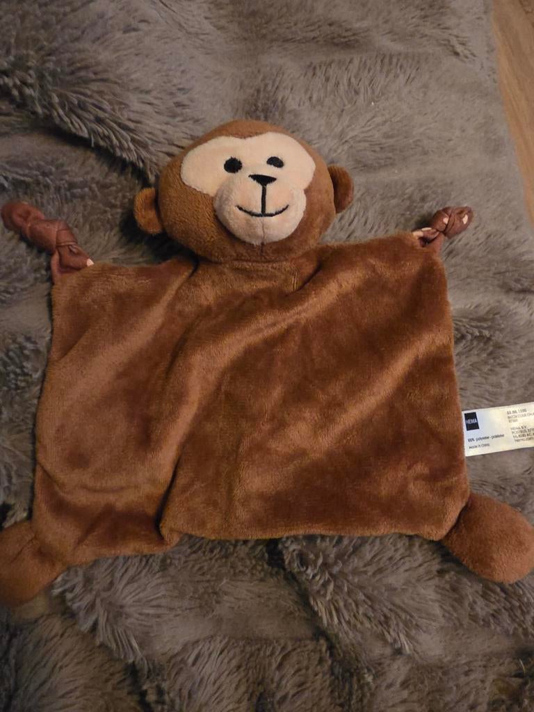 Knuffeldoekje Aap Hema ZGAN, Ophalen of Verzenden, Zo goed als nieuw, Overige typen