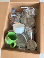 Verhuisdoos vol glazen, borden, schaaltjes en mokken, Ophalen, Gebruikt, Overige materialen, Compleet servies