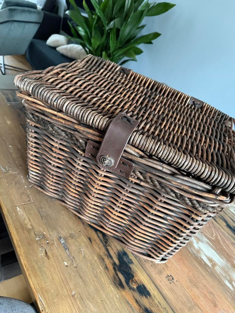 Afgeprijsd,  Rotan Fietsmand Voorop - 45 Liter - Bruin, Fietsen en Brommers, Fietsaccessoires | Fietsmanden, Ophalen of Verzenden