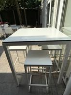 Hoge tuinset Bristol - Tafel met 4 barkrukken, Ophalen, Zo goed als nieuw, Vierkant