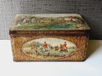 oud blik met jacht tafereel jachblik, Verzamelen, Blikken, Ophalen of Verzenden, Gebruikt, Overige