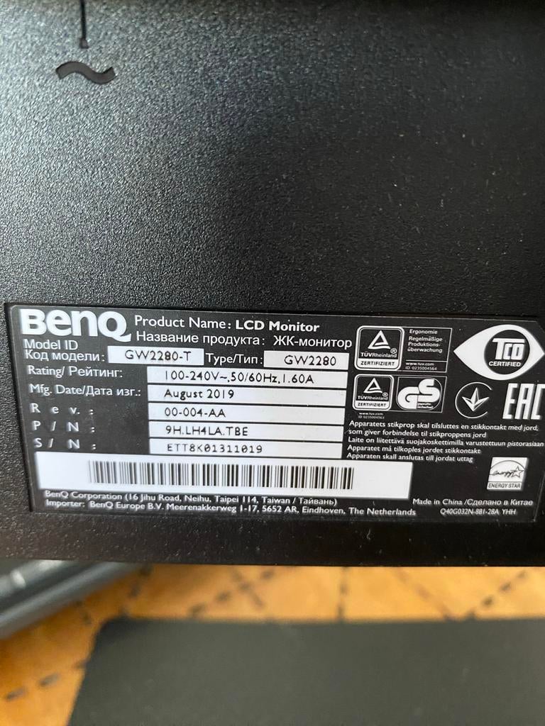 BenQ GW2280E 21.5" Full HD Monitor met HDMI en speakers, Ophalen, Full HD, Ingebouwde speakers, LED